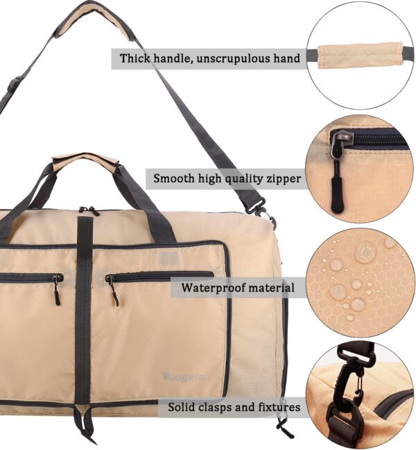 Woogwin Bolsa de viaje grande plegable impermeable para la playa, natación, piscina, deportes, gimnasio - Imagen 19