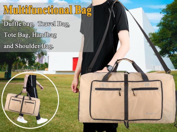 Woogwin Bolsa de viaje grande plegable impermeable para la playa, natación, piscina, deportes, gimnasio - Imagen 21
