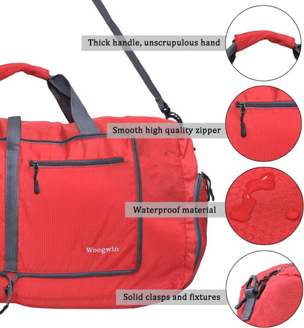Woogwin Bolsa de viaje grande plegable impermeable para la playa, natación, piscina, deportes, gimnasio - Imagen 25