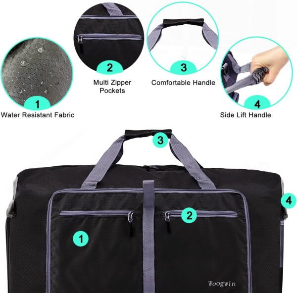 Woogwin Bolsa de viaje grande plegable impermeable para la playa, natación, piscina, deportes, gimnasio - Imagen 31