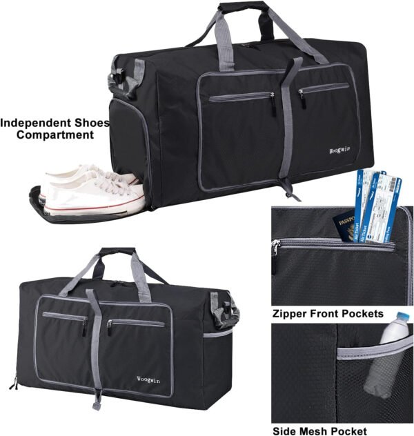 Woogwin Bolsa de viaje grande plegable impermeable para la playa, natación, piscina, deportes, gimnasio - Imagen 33
