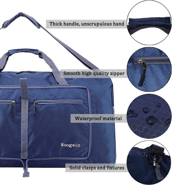 Woogwin Bolsa de viaje grande plegable impermeable para la playa, natación, piscina, deportes, gimnasio - Imagen 38