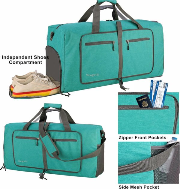 Woogwin Bolsa de viaje grande plegable impermeable para la playa, natación, piscina, deportes, gimnasio - Imagen 46