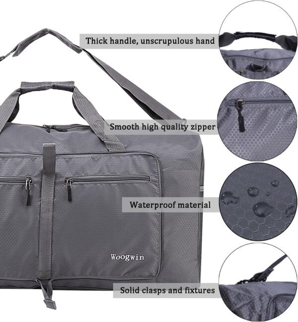 Woogwin Bolsa de viaje grande plegable impermeable para la playa, natación, piscina, deportes, gimnasio - Imagen 57