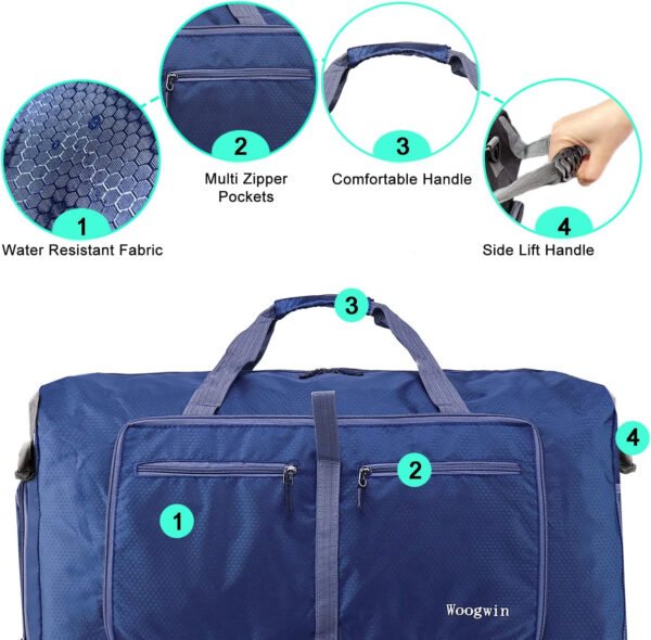 Woogwin Bolsa de viaje grande plegable impermeable para la playa, natación, piscina, deportes, gimnasio - Imagen 64
