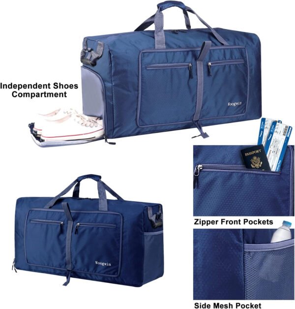 Woogwin Bolsa de viaje grande plegable impermeable para la playa, natación, piscina, deportes, gimnasio - Imagen 65