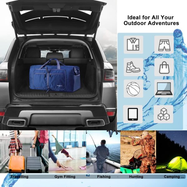 Woogwin Bolsa de viaje grande plegable impermeable para la playa, natación, piscina, deportes, gimnasio - Imagen 66