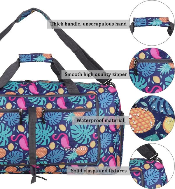 Woogwin Bolsa de viaje grande plegable impermeable para la playa, natación, piscina, deportes, gimnasio - Imagen 70