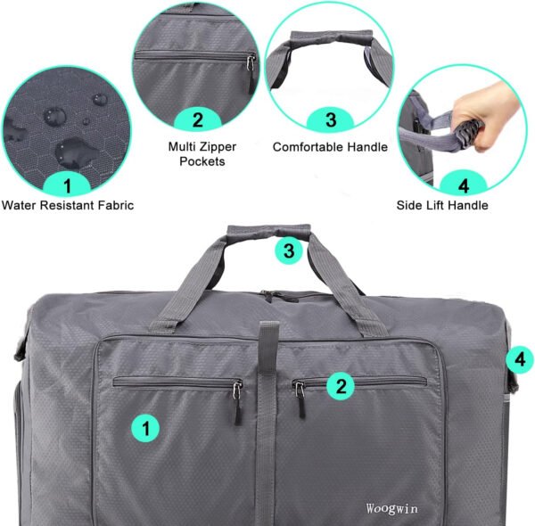 Woogwin Bolsa de viaje grande plegable impermeable para la playa, natación, piscina, deportes, gimnasio - Imagen 80