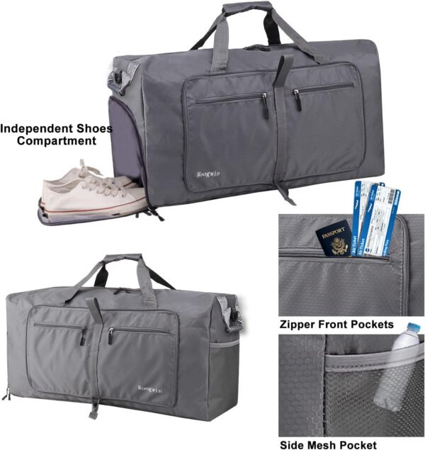 Woogwin Bolsa de viaje grande plegable impermeable para la playa, natación, piscina, deportes, gimnasio - Imagen 82