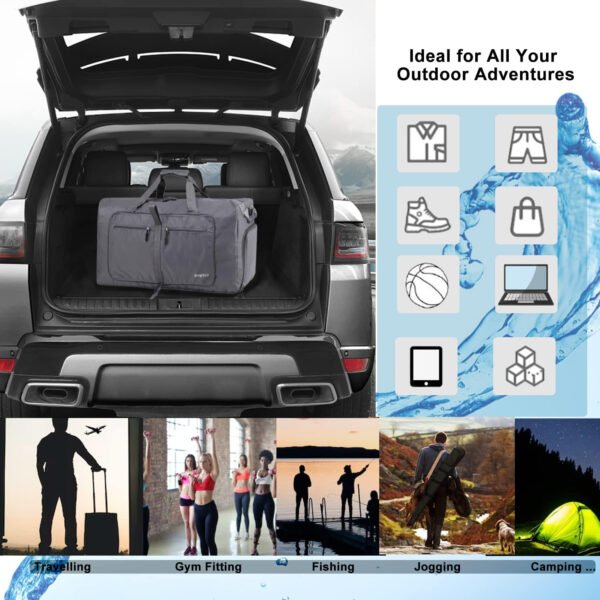 Woogwin Bolsa de viaje grande plegable impermeable para la playa, natación, piscina, deportes, gimnasio - Imagen 83