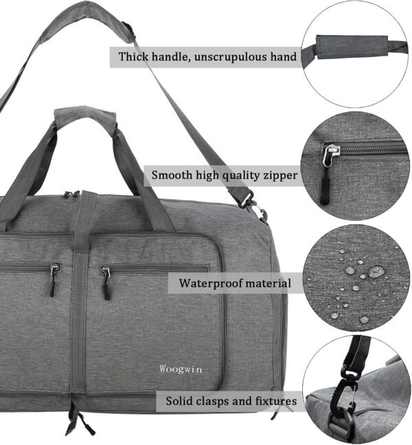 Woogwin Bolsa de viaje grande plegable impermeable para la playa, natación, piscina, deportes, gimnasio - Imagen 94