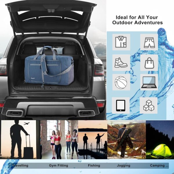 Woogwin Bolsa de viaje grande plegable impermeable para la playa, natación, piscina, deportes, gimnasio - Imagen 108