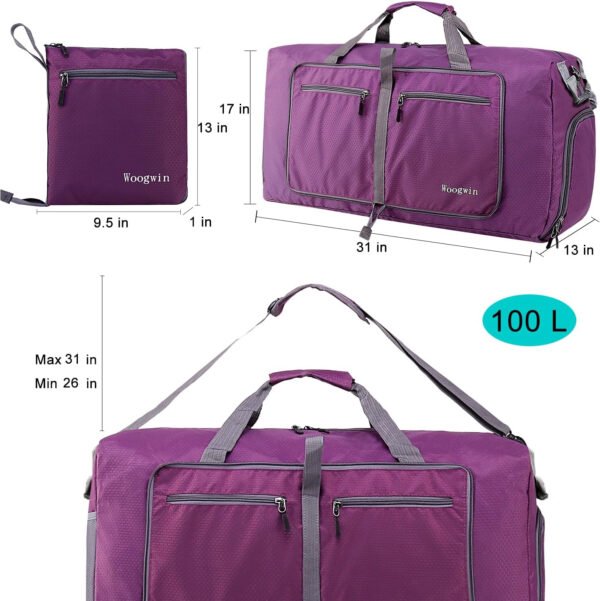 Woogwin Bolsa de viaje grande plegable impermeable para la playa, natación, piscina, deportes, gimnasio - Imagen 110