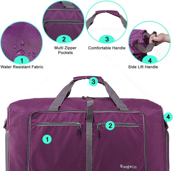 Woogwin Bolsa de viaje grande plegable impermeable para la playa, natación, piscina, deportes, gimnasio - Imagen 111