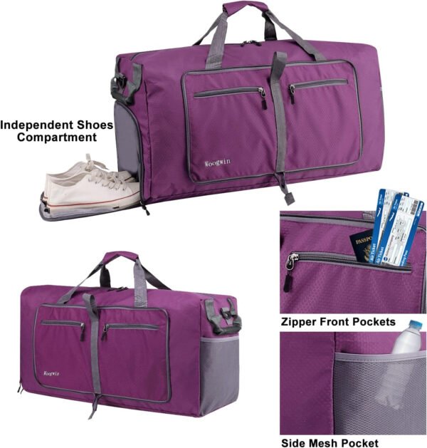 Woogwin Bolsa de viaje grande plegable impermeable para la playa, natación, piscina, deportes, gimnasio - Imagen 113