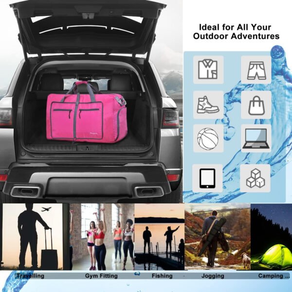 Woogwin Bolsa de viaje grande plegable impermeable para la playa, natación, piscina, deportes, gimnasio - Imagen 119