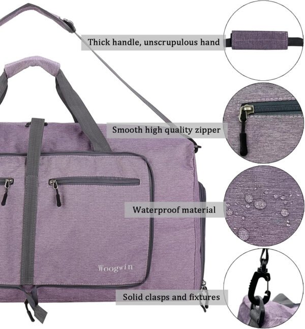 Woogwin Bolsa de viaje grande plegable impermeable para la playa, natación, piscina, deportes, gimnasio - Imagen 123