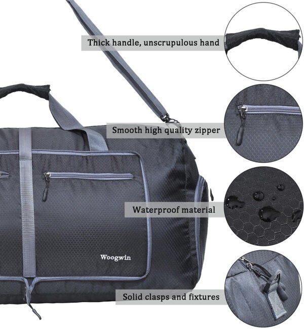 Woogwin Bolsa de viaje grande plegable impermeable para la playa, natación, piscina, deportes, gimnasio - Imagen 136