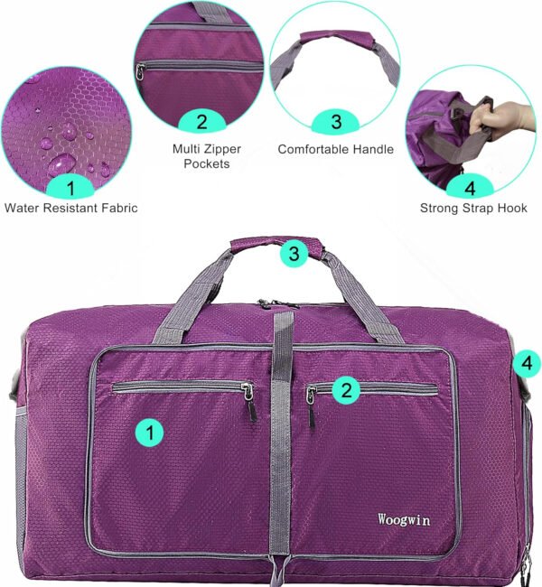Woogwin Bolsa de viaje grande plegable impermeable para la playa, natación, piscina, deportes, gimnasio - Imagen 142