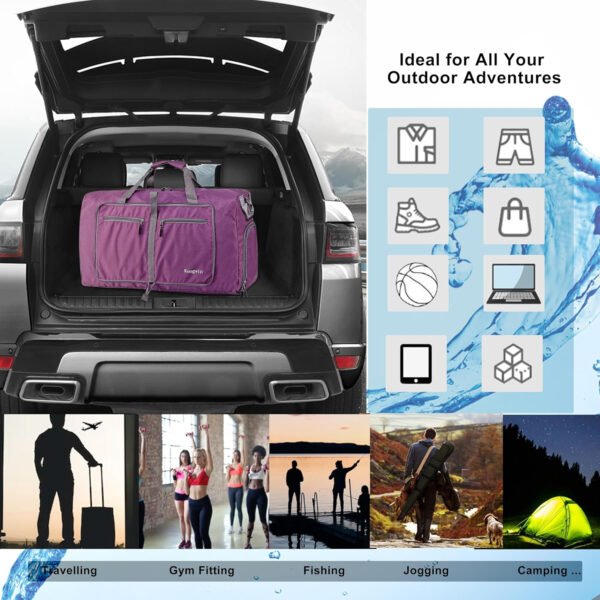 Woogwin Bolsa de viaje grande plegable impermeable para la playa, natación, piscina, deportes, gimnasio - Imagen 145