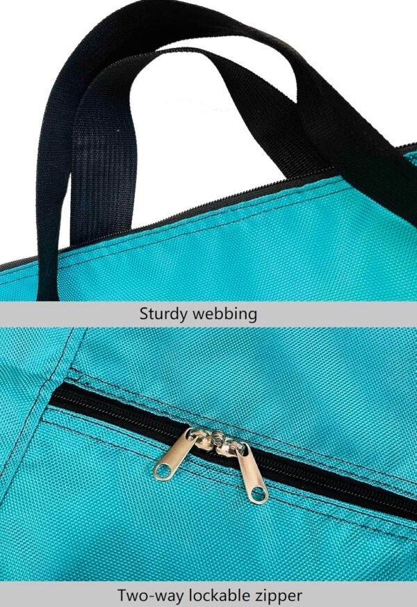 Bolso deportivo con almacenamiento extragrande, con cremalleras y asas, bolso de viaje grande y plegable - Imagen 35