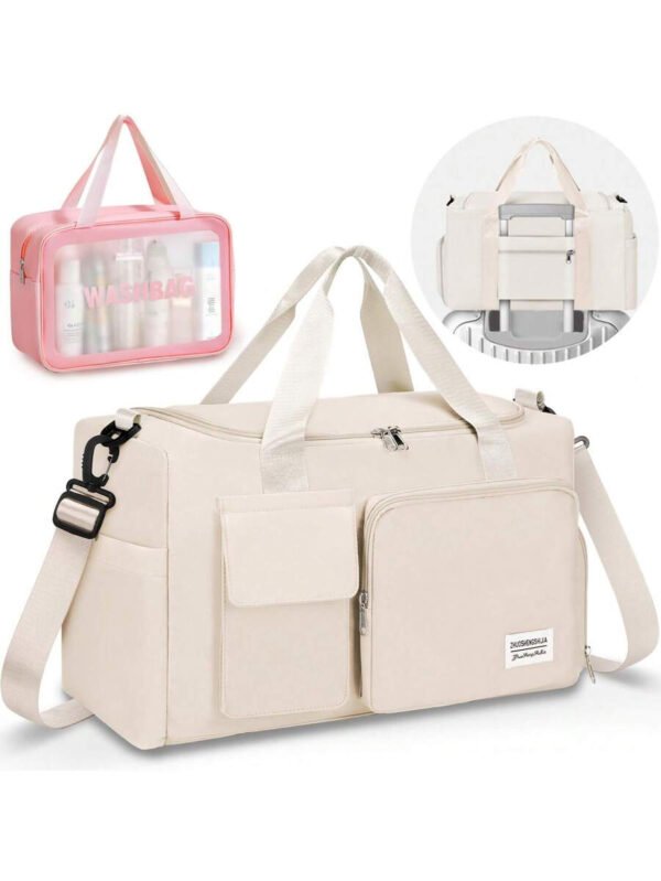 Bolsa de gimnasio para niñas, bolsa de equipaje para distancias cortas, bolsa cruzada deportiva para gimnasio con compartimento para zapatos para uso diario. - Imagen 2
