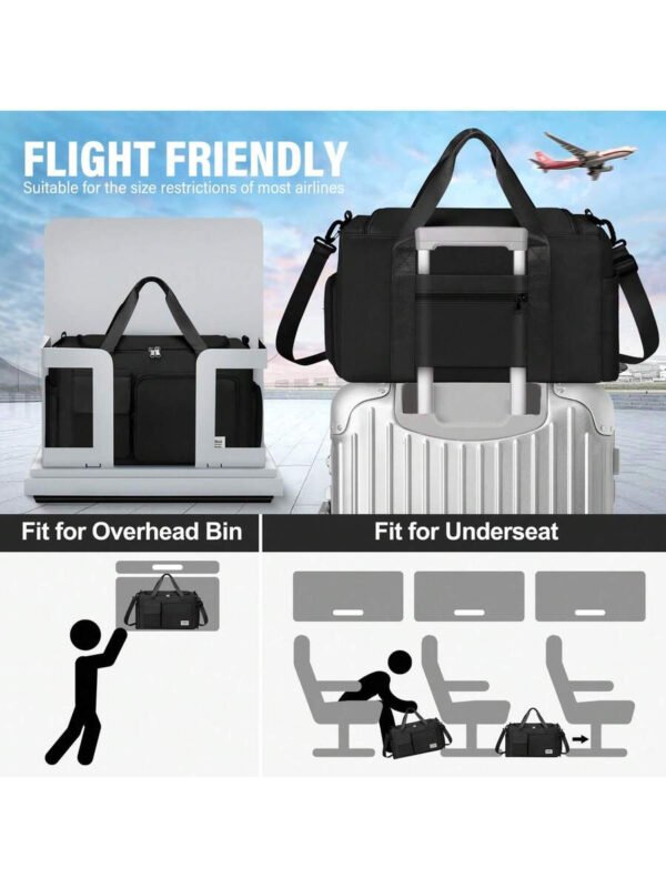 Bolsa de gimnasio para niñas, bolsa de equipaje para distancias cortas, bolsa cruzada deportiva para gimnasio con compartimento para zapatos para uso diario. - Imagen 22