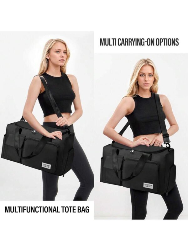 Bolsa de gimnasio para niñas, bolsa de equipaje para distancias cortas, bolsa cruzada deportiva para gimnasio con compartimento para zapatos para uso diario. - Imagen 25