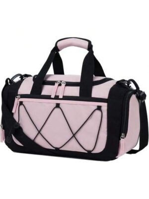 Bolsa de gimnasio Vorspack para hombres - Bolsa de deporte de 21 pulgadas para viajes, bolsa de lona ligera con compartimento para zapatos, bolsa de viaje personal, bolsa de fin de semana para viajes y deportes - Negro