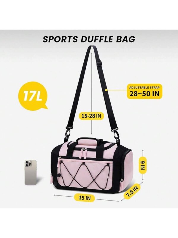 Bolsa de gimnasio Vorspack para hombres - Bolsa de deporte de 21 pulgadas para viajes, bolsa de lona ligera con compartimento para zapatos, bolsa de viaje personal, bolsa de fin de semana para viajes y deportes - Negro - Imagen 33