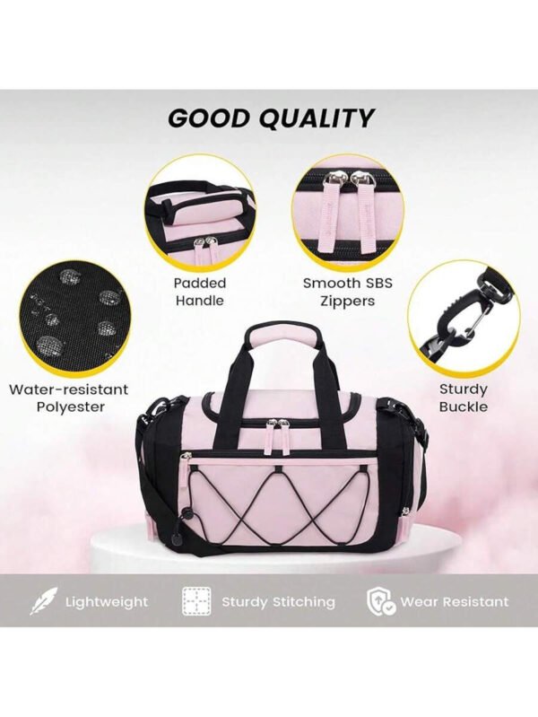 Bolsa de gimnasio Vorspack para hombres - Bolsa de deporte de 21 pulgadas para viajes, bolsa de lona ligera con compartimento para zapatos, bolsa de viaje personal, bolsa de fin de semana para viajes y deportes - Negro - Imagen 36