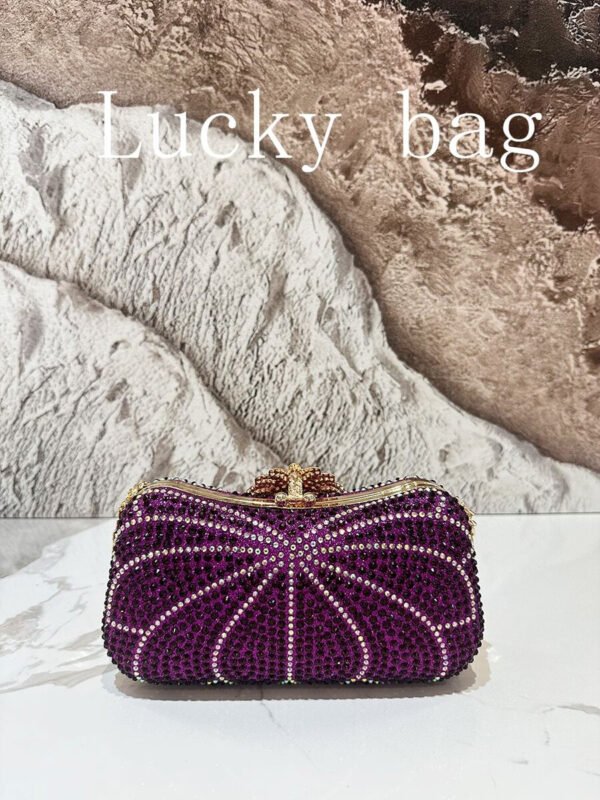 Nuevo bolso de mano de lujo con cadena, dorado, con strass, Bolso de mano de embrague arcoíris con cuentas para la noche, para damas, adecuado para ocasiones formales como cenas, bodas, banquetes, como regalo para mujeres - Imagen 15