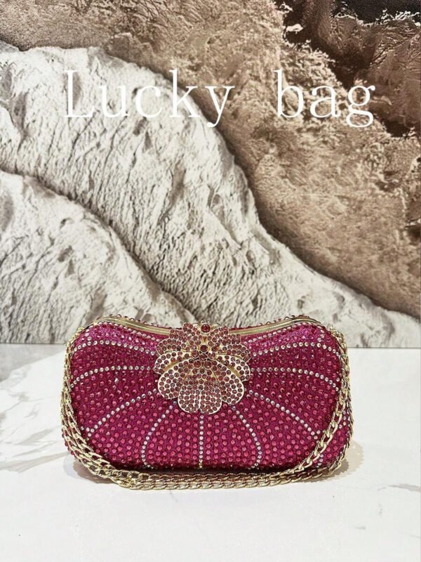 Nuevo bolso de mano de lujo con cadena, dorado, con strass, Bolso de mano de embrague arcoíris con cuentas para la noche, para damas, adecuado para ocasiones formales como cenas, bodas, banquetes, como regalo para mujeres - Imagen 19