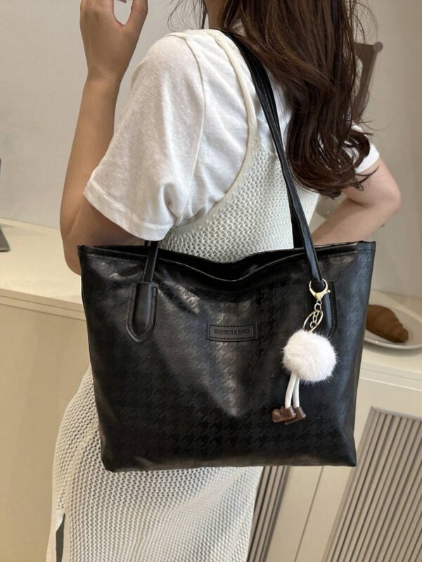 Bolso de hombro versátil y de moda con gran capacidad para mujeres, nuevo bolso de lona tipo tote, diseño preferido, perfecto para la escuela, el transporte y las compras (sin colgante) - Imagen 35