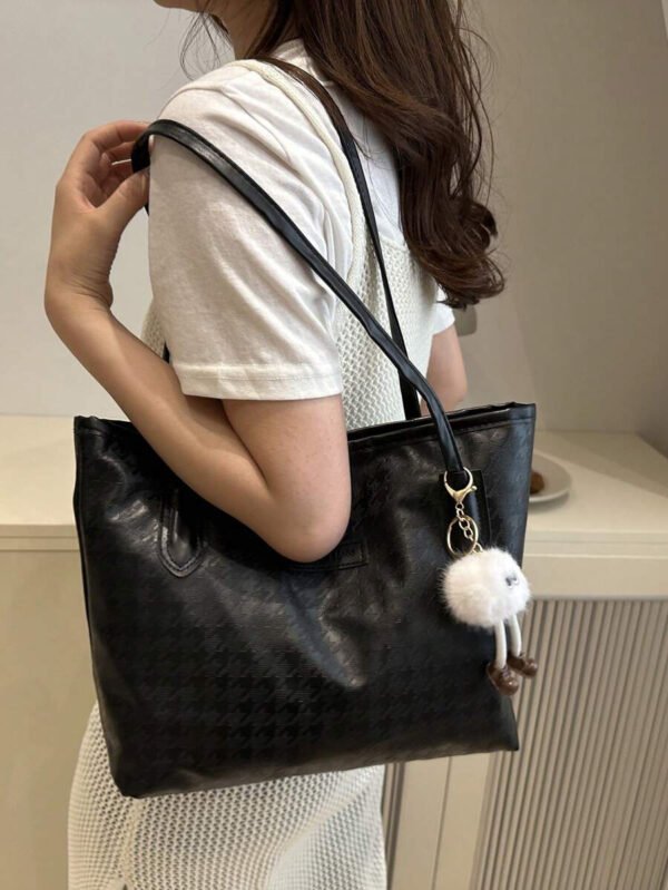 Bolso de hombro versátil y de moda con gran capacidad para mujeres, nuevo bolso de lona tipo tote, diseño preferido, perfecto para la escuela, el transporte y las compras (sin colgante) - Imagen 37