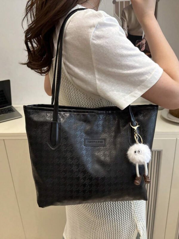 Bolso de hombro versátil y de moda con gran capacidad para mujeres, nuevo bolso de lona tipo tote, diseño preferido, perfecto para la escuela, el transporte y las compras (sin colgante) - Imagen 38