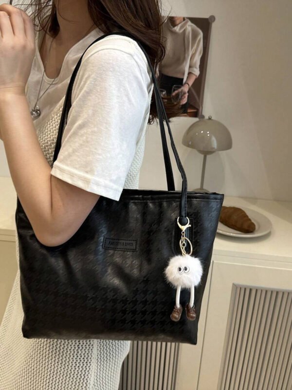 Bolso de hombro versátil y de moda con gran capacidad para mujeres, nuevo bolso de lona tipo tote, diseño preferido, perfecto para la escuela, el transporte y las compras (sin colgante) - Imagen 41