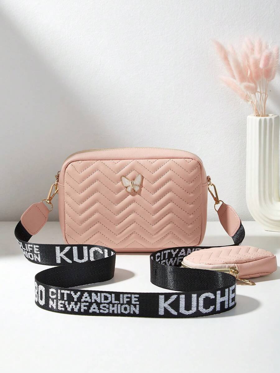 Bolso de mujer con diseño de mariposa, bolso cruzado, bolso acolchado, bolso de mano, bolsillo pequeño, cartera - Imagen 15