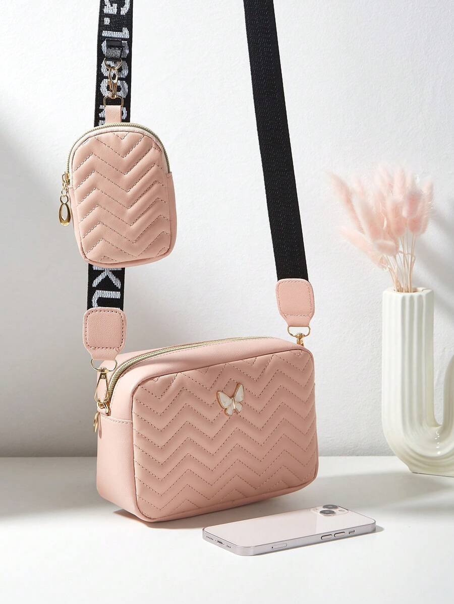 Bolso de mujer con diseño de mariposa, bolso cruzado, bolso acolchado, bolso de mano, bolsillo pequeño, cartera - Imagen 16