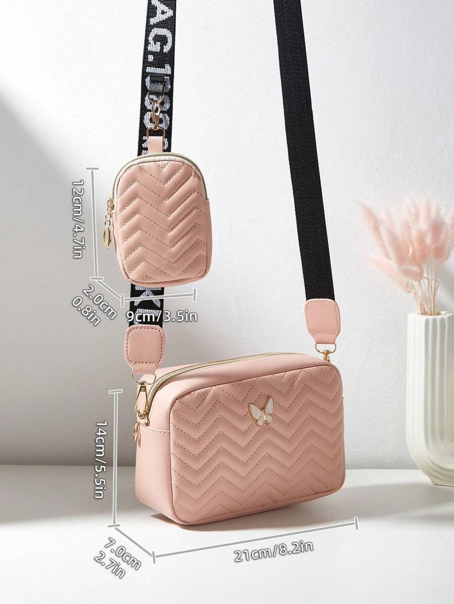 Bolso de mujer con diseño de mariposa, bolso cruzado, bolso acolchado, bolso de mano, bolsillo pequeño, cartera - Imagen 17
