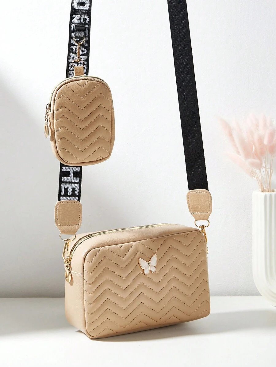 Bolso de mujer con diseño de mariposa, bolso cruzado, bolso acolchado, bolso de mano, bolsillo pequeño, cartera - Imagen 20
