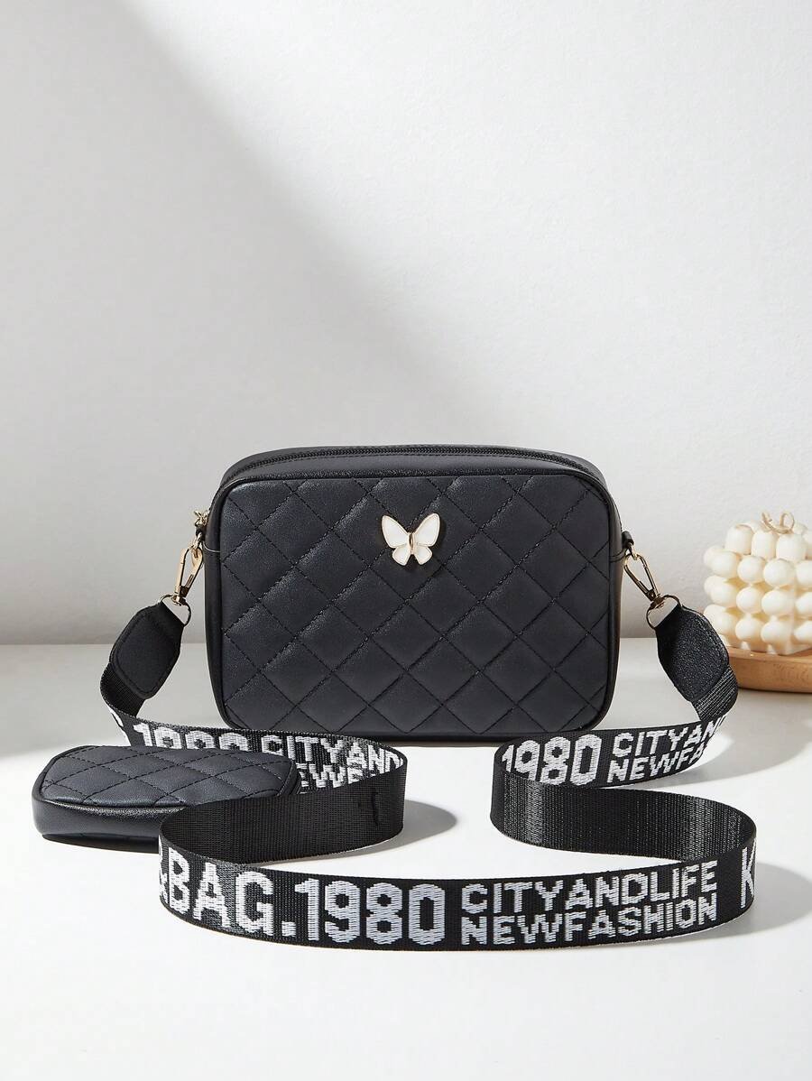 Bolso de mujer con diseño de mariposa, bolso cruzado, bolso acolchado, bolso de mano, bolsillo pequeño, cartera - Imagen 29