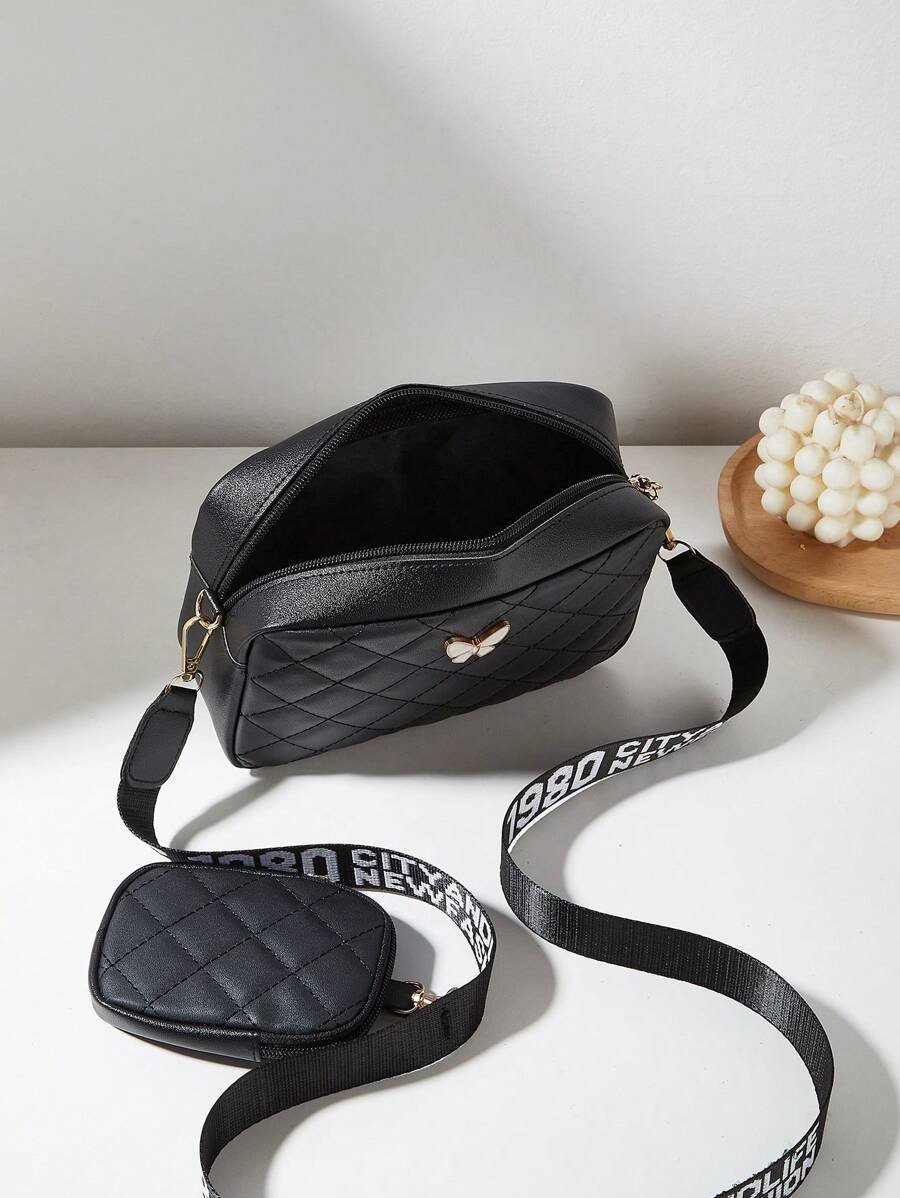 Bolso de mujer con diseño de mariposa, bolso cruzado, bolso acolchado, bolso de mano, bolsillo pequeño, cartera - Imagen 31