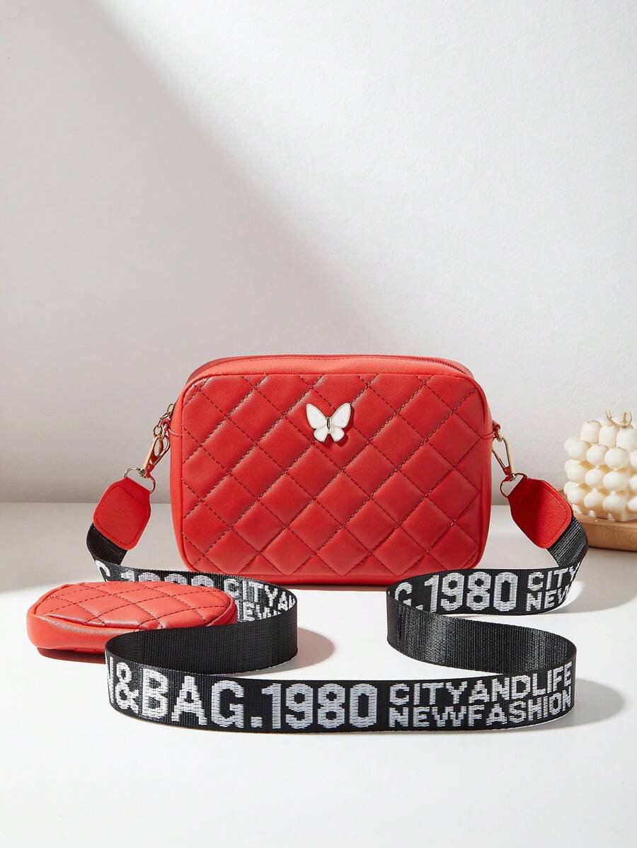 Bolso de mujer con diseño de mariposa, bolso cruzado, bolso acolchado, bolso de mano, bolsillo pequeño, cartera - Imagen 39