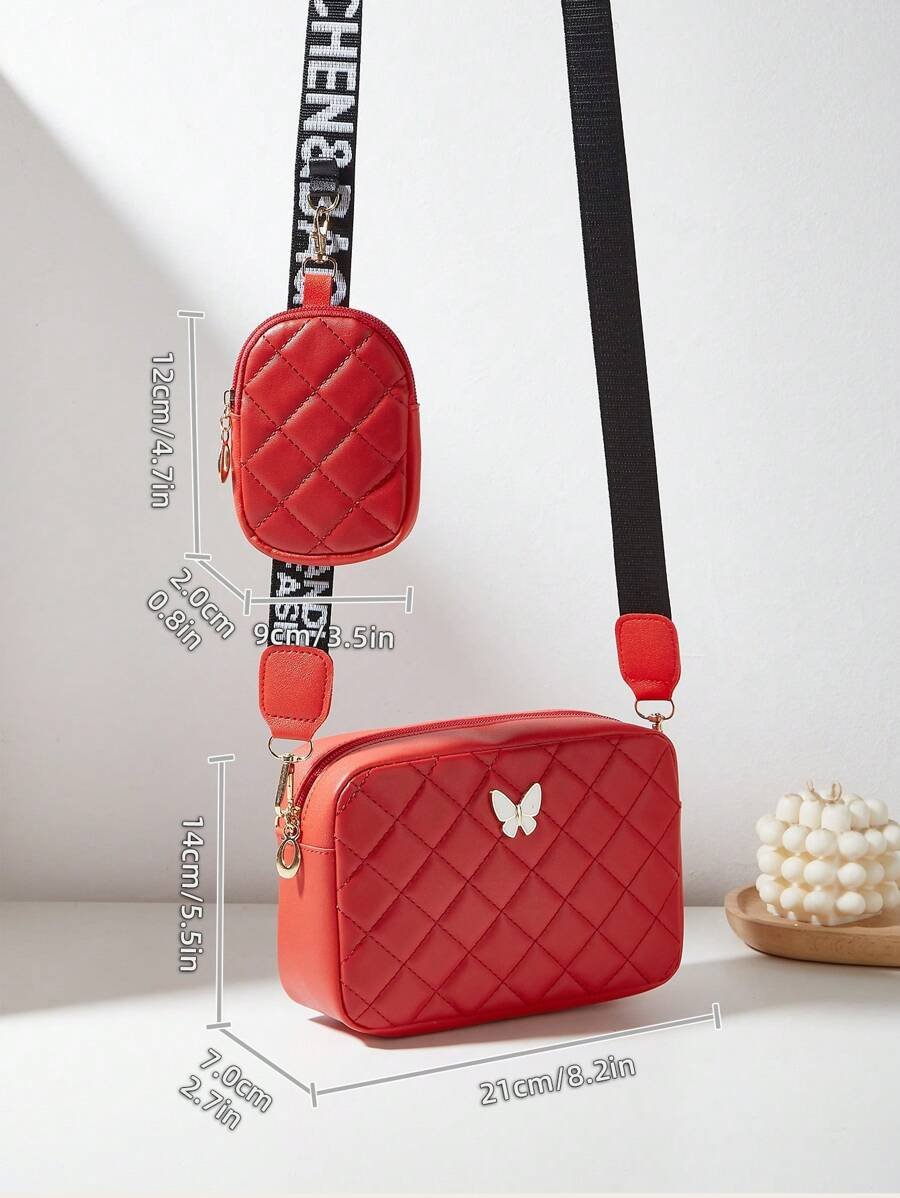 Bolso de mujer con diseño de mariposa, bolso cruzado, bolso acolchado, bolso de mano, bolsillo pequeño, cartera - Imagen 40