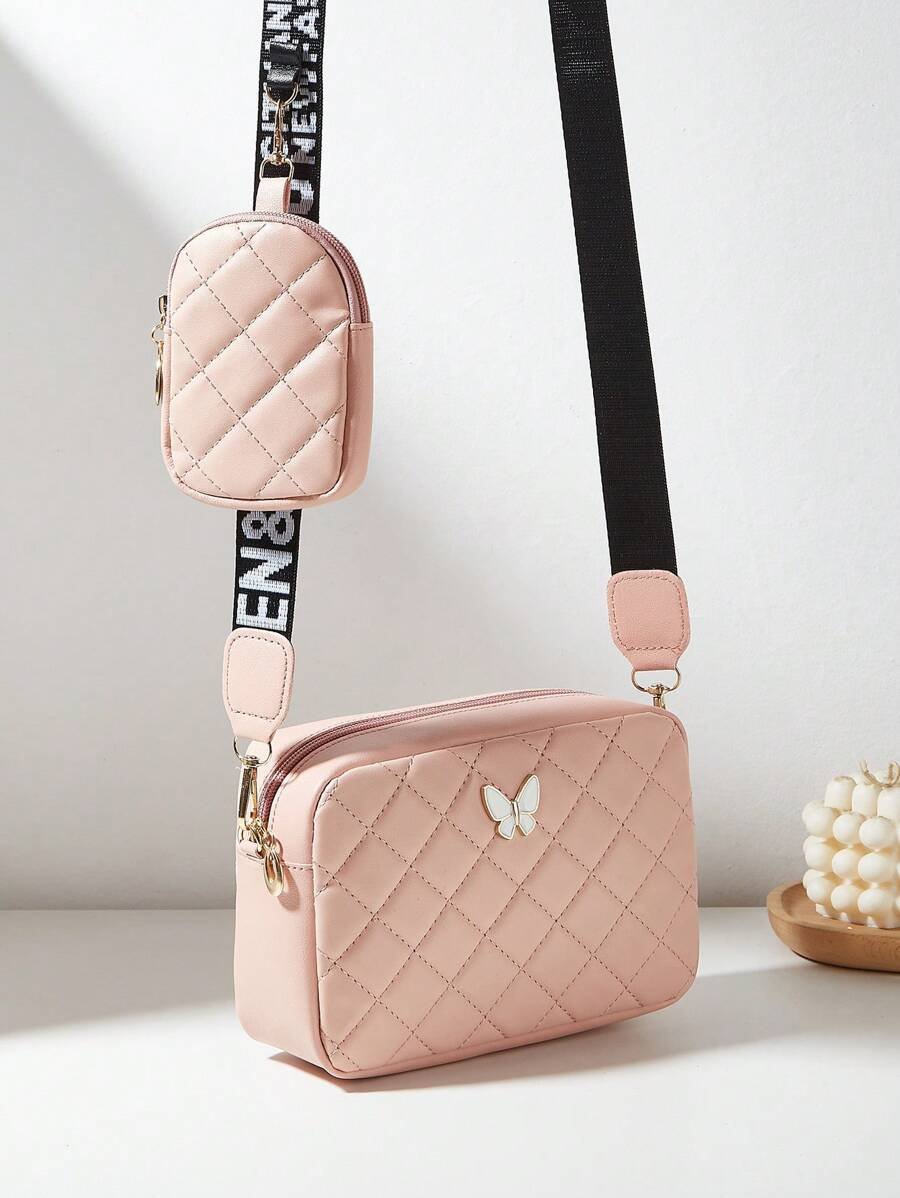 Bolso de mujer con diseño de mariposa, bolso cruzado, bolso acolchado, bolso de mano, bolsillo pequeño, cartera - Imagen 44