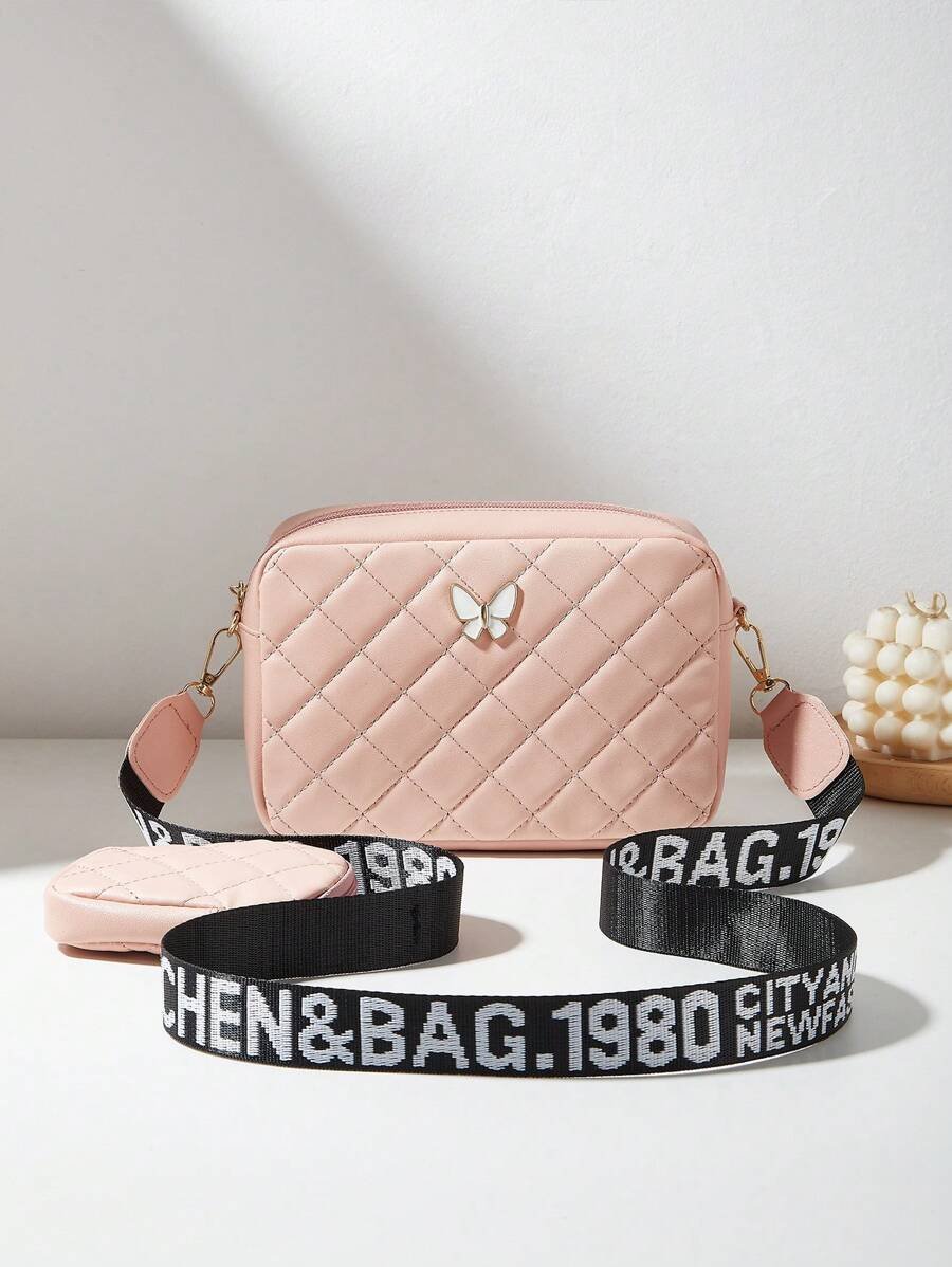 Bolso de mujer con diseño de mariposa, bolso cruzado, bolso acolchado, bolso de mano, bolsillo pequeño, cartera - Imagen 45