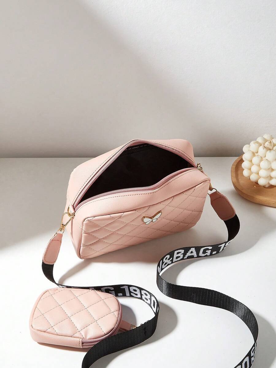 Bolso de mujer con diseño de mariposa, bolso cruzado, bolso acolchado, bolso de mano, bolsillo pequeño, cartera - Imagen 49