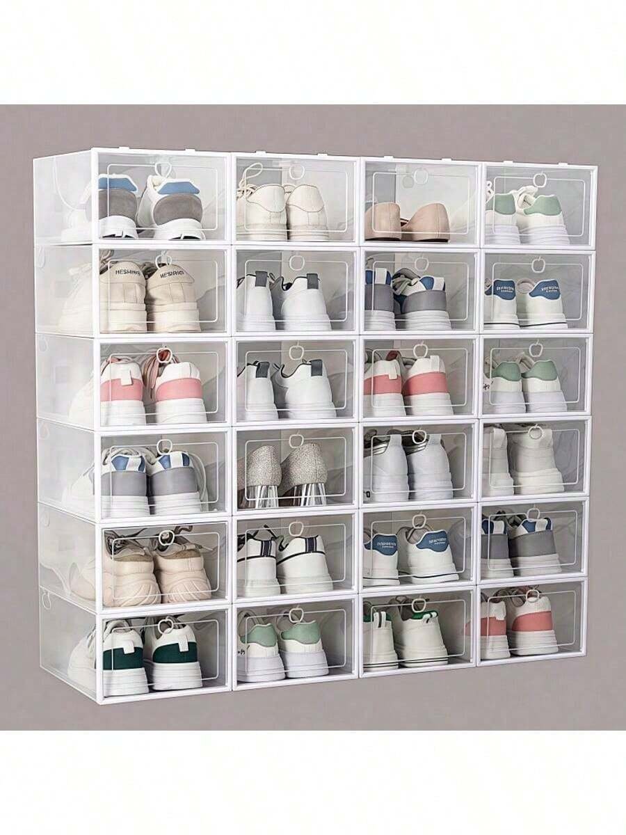 Caja transparente para zapatos, gabinete de almacenamiento de zapatos, organizador de zapatos ahorrador de espacio, caja de almacenamiento de zapatos plegable - Imagen 6